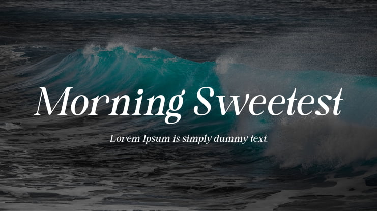 Morning Sweetest Font