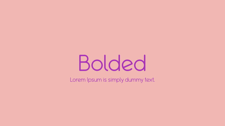 Bolded Font