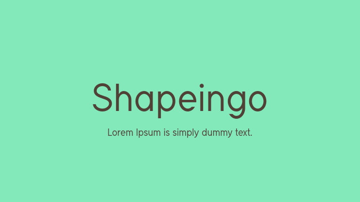 Shapeingo Font Family