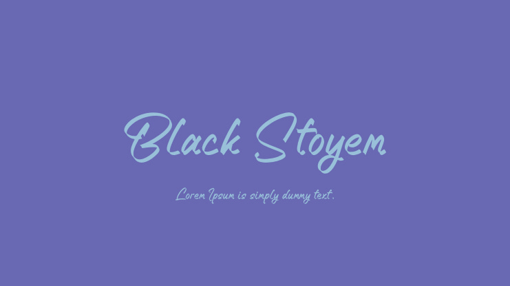 Black Stoyem Font