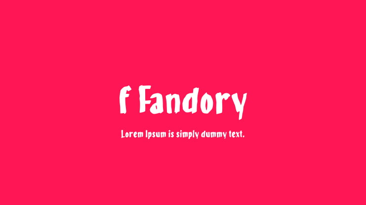 f Fandory Font
