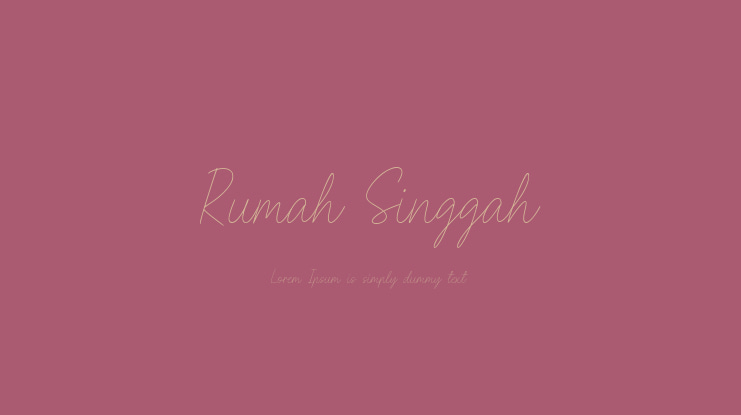 Rumah Singgah Font