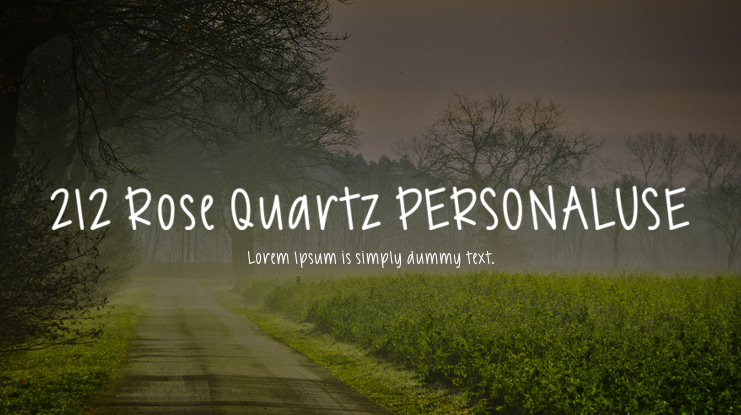 212 Rose Quartz PERSONALUSE Font