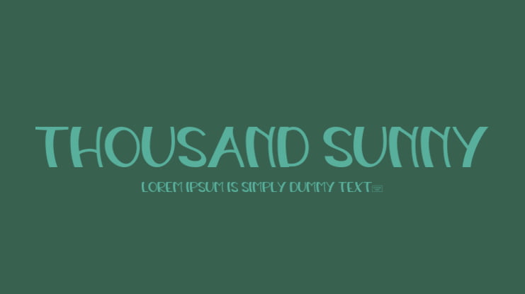 THOUSAND SUNNY Font