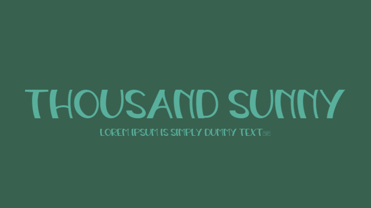THOUSAND SUNNY Font
