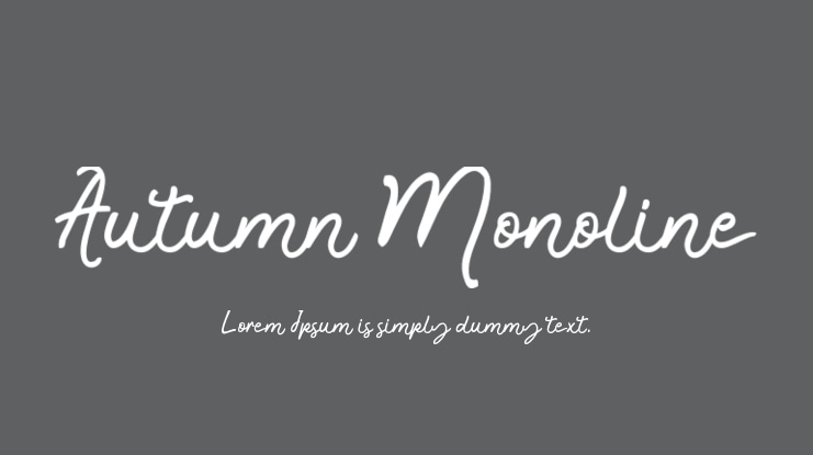 Autumn Monoline Font