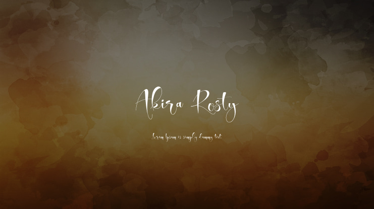 Akira Rosty Font Family