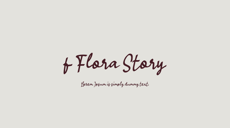 f Flora Story Font