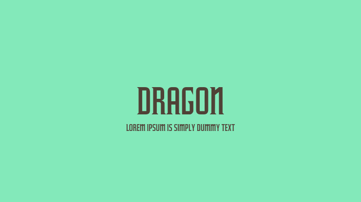 DRAGON Font