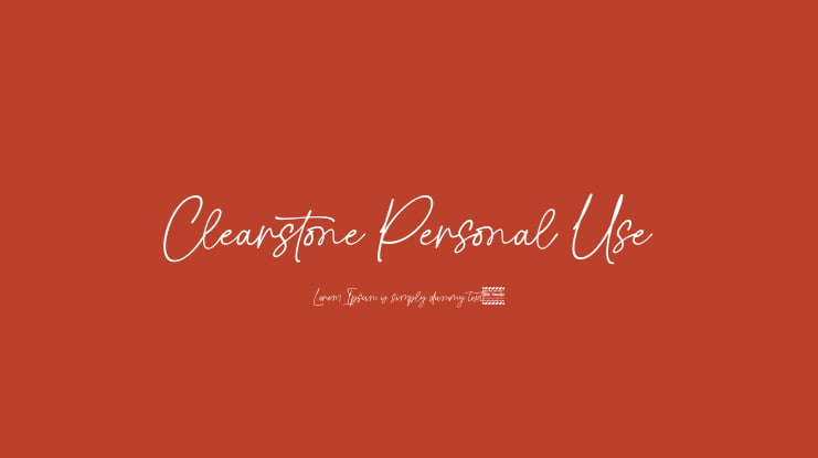 Clearstone Personal Use Font
