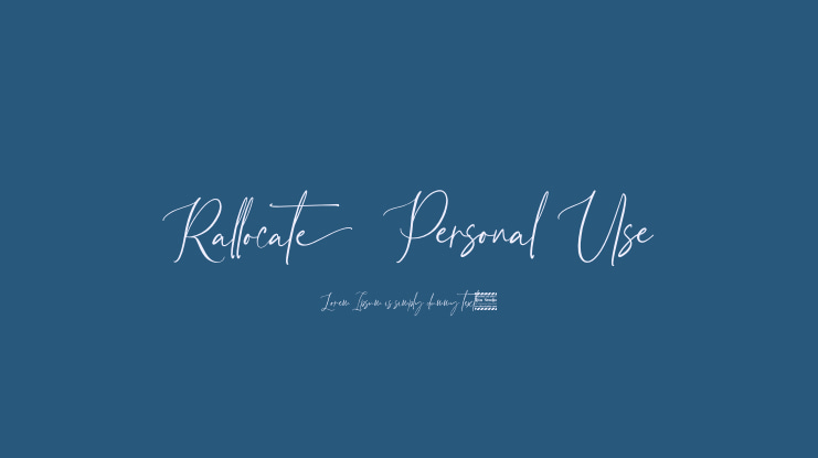 Rallocate Personal Use Font