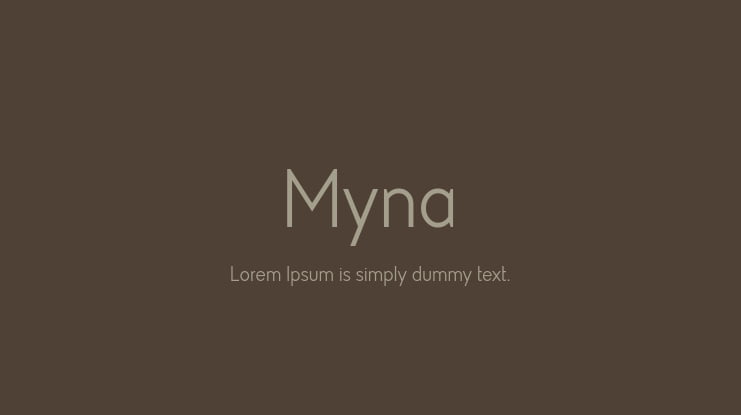 Myna Font Family