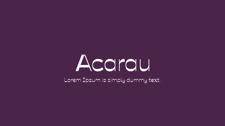 Acarau Font
