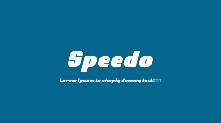 Speedo Font