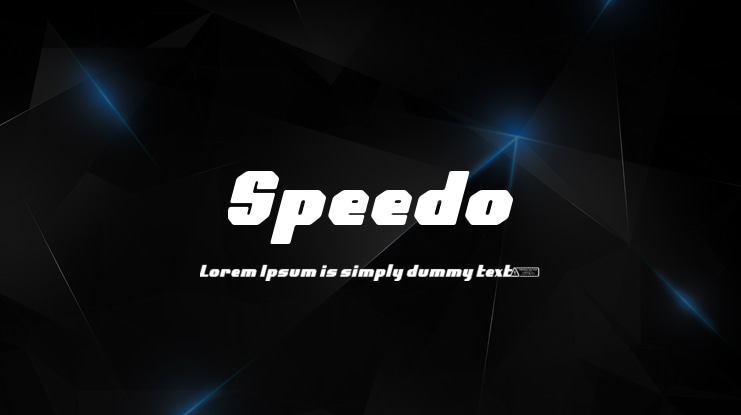 Speedo Font