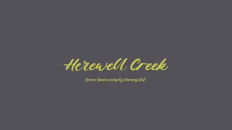 Herewell Creek Font