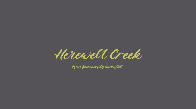 Herewell Creek Font