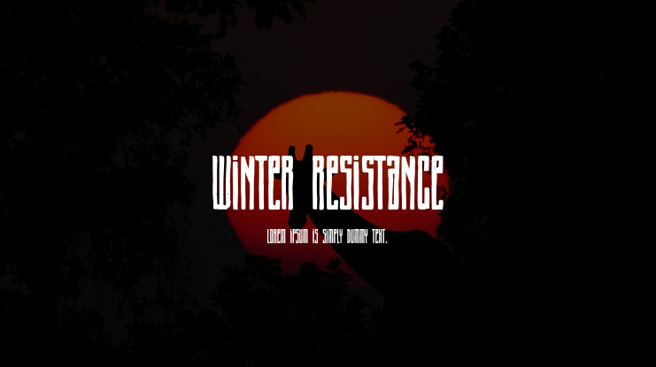 Winter Resistance Font