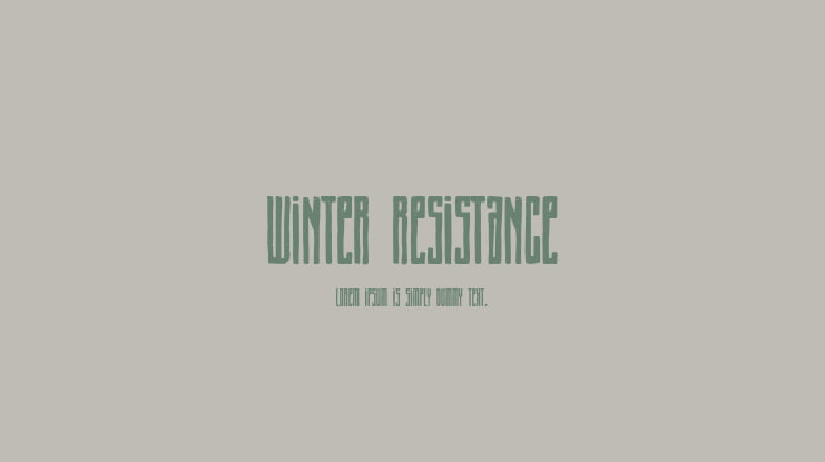 Winter Resistance Font
