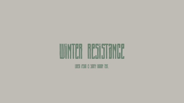 Winter Resistance Font