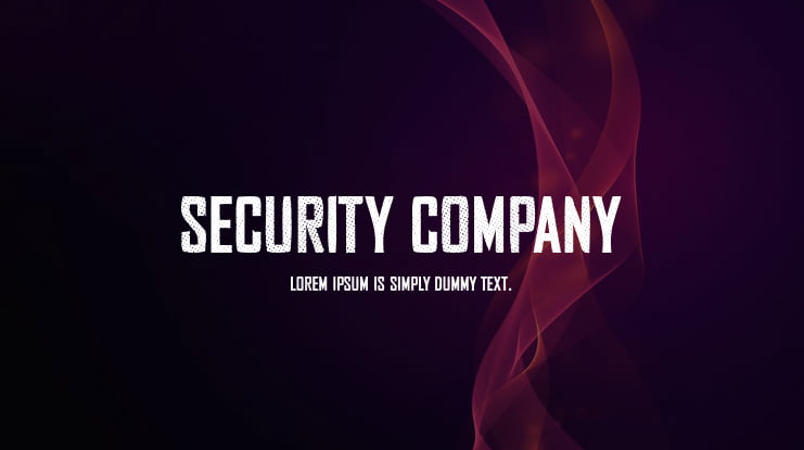 Security Company Font