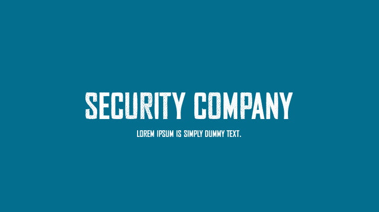 Security Company Font : Download Free for Desktop & Webfont