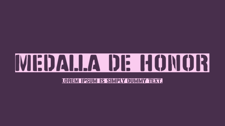 Medalla de Honor Font