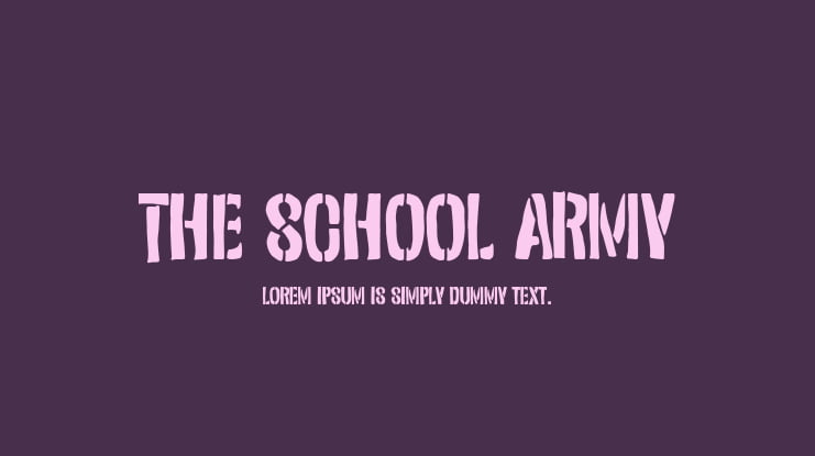 The School Army Font