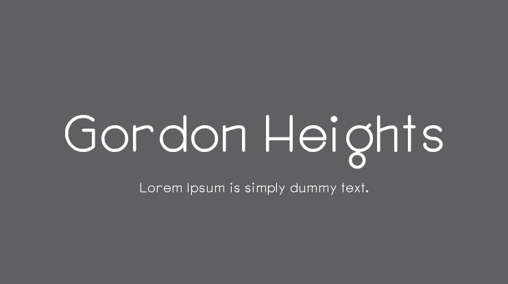 Gordon Heights Font