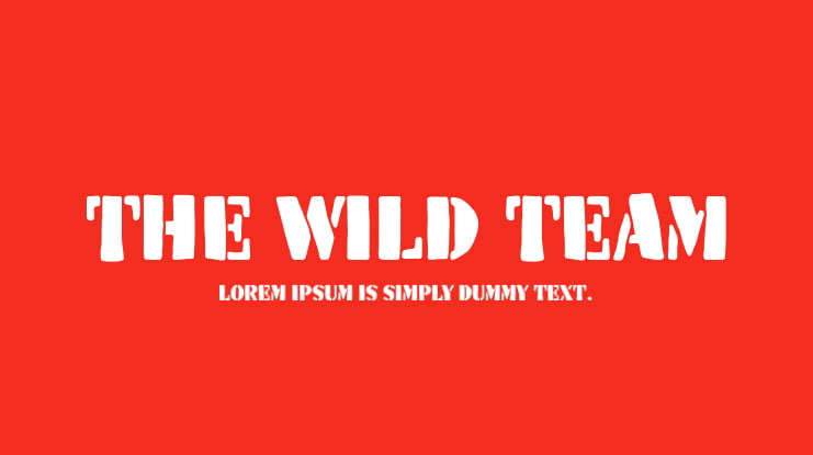 The Wild Team Font