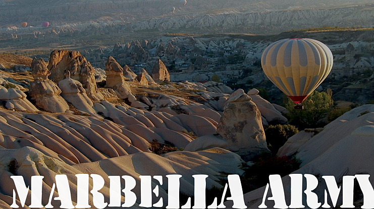Marbella Army Font