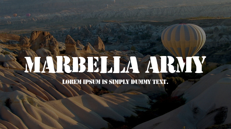 Marbella Army Font