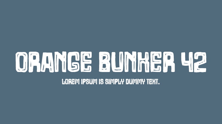 Orange Bunker 42 Font