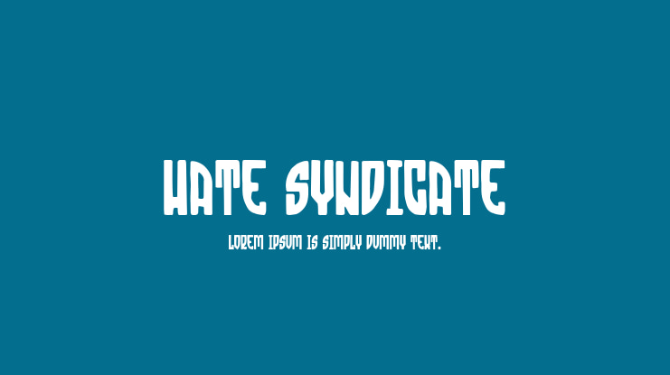 Hate Syndicate Font
