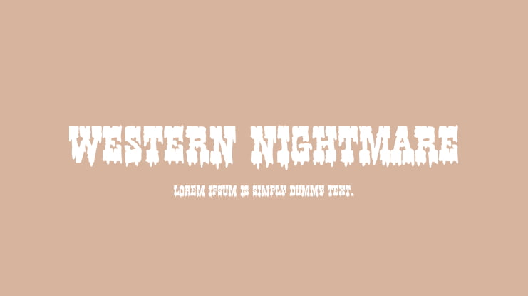 Western Nightmare Font