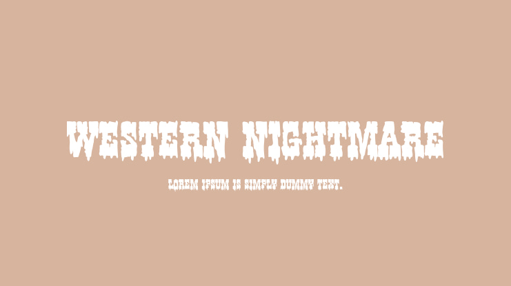 Western Nightmare Font