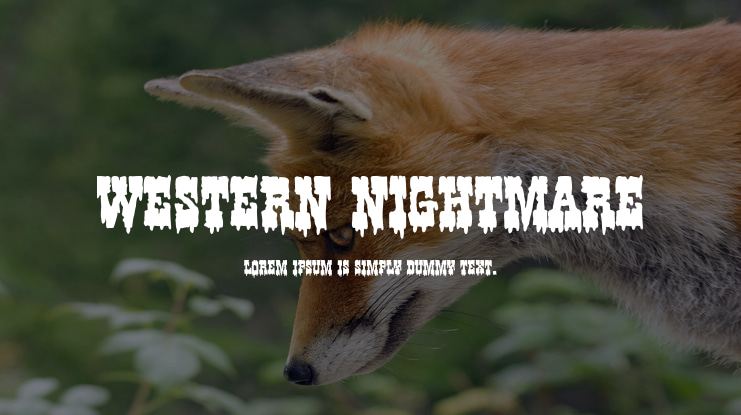 Western Nightmare Font