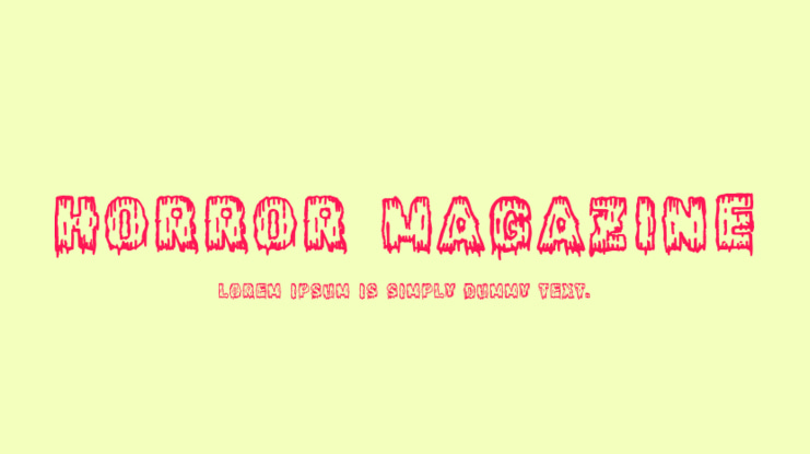 Horror Magazine Font