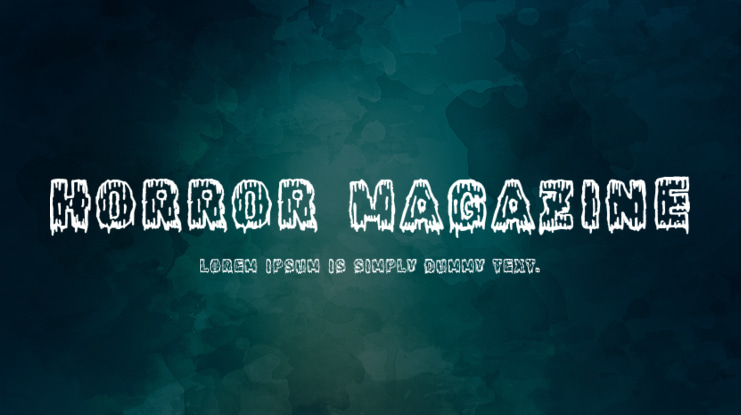 Horror Magazine Font
