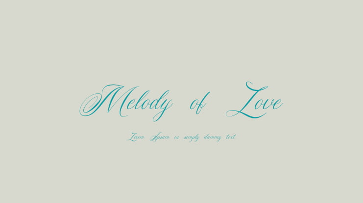 Melody of Love Font