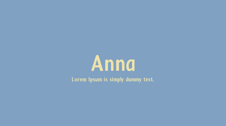 Anna Font Family