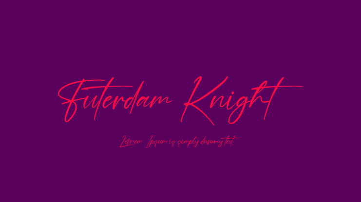 Futerdam Knight Font Family