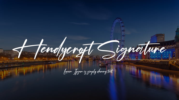 Hendycroft Signature Font Family