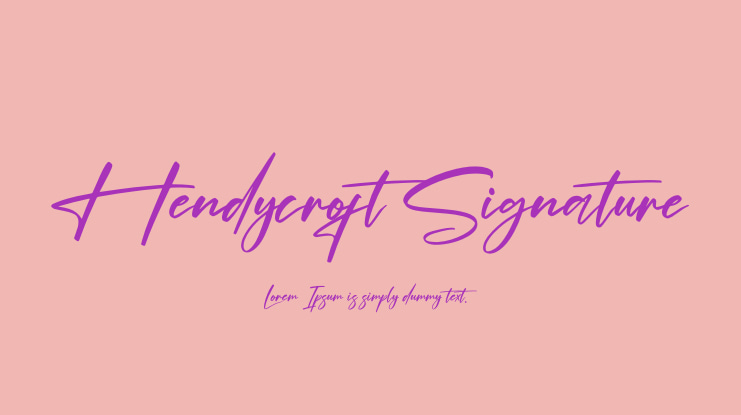 Hendycroft Signature Font Family