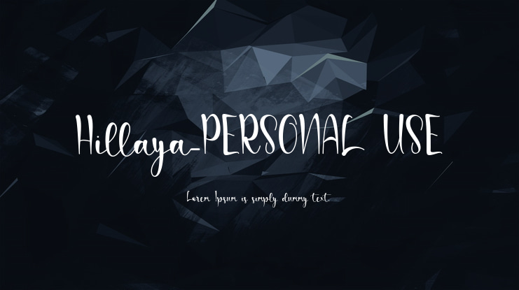 Hillaya-PERSONAL USE Font
