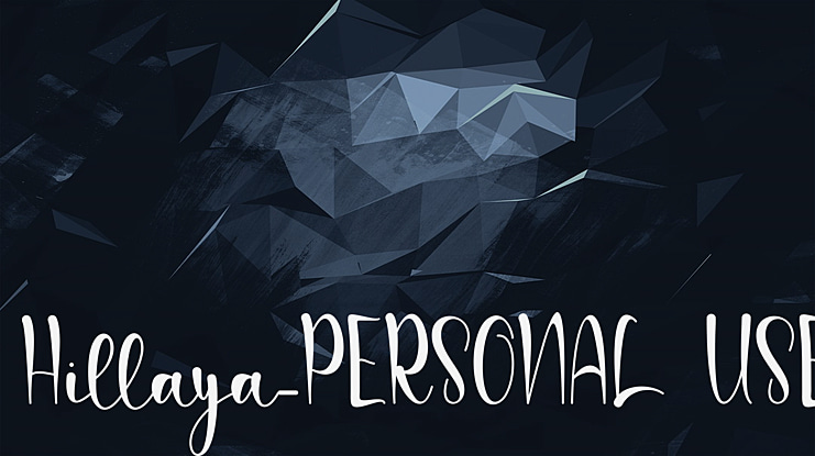 Hillaya-PERSONAL USE Font