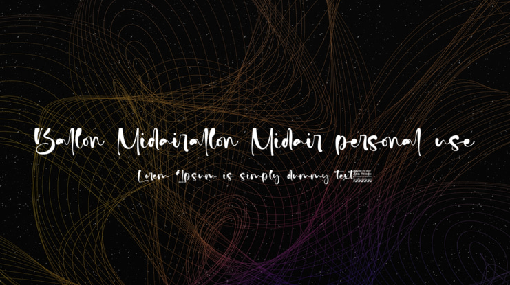 Ballon Midair personal use Font