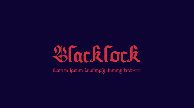 Blacklock Font