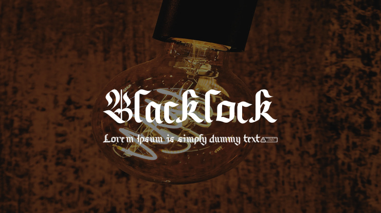 Blacklock Font