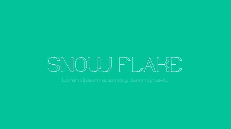 SNOW FLAKE Font